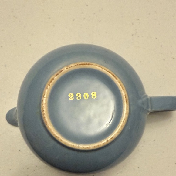 Blue Floral Ceramic Pitcher - Picture 2 of 3